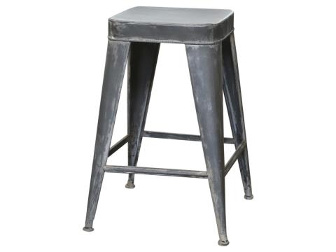 Hocker Metall grau